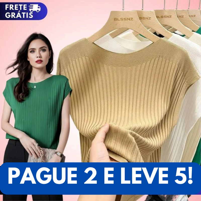 (KIT COM 5) Blusinha em Malha Viscoelástica [ESQUENTA BLACK FRIDAY]