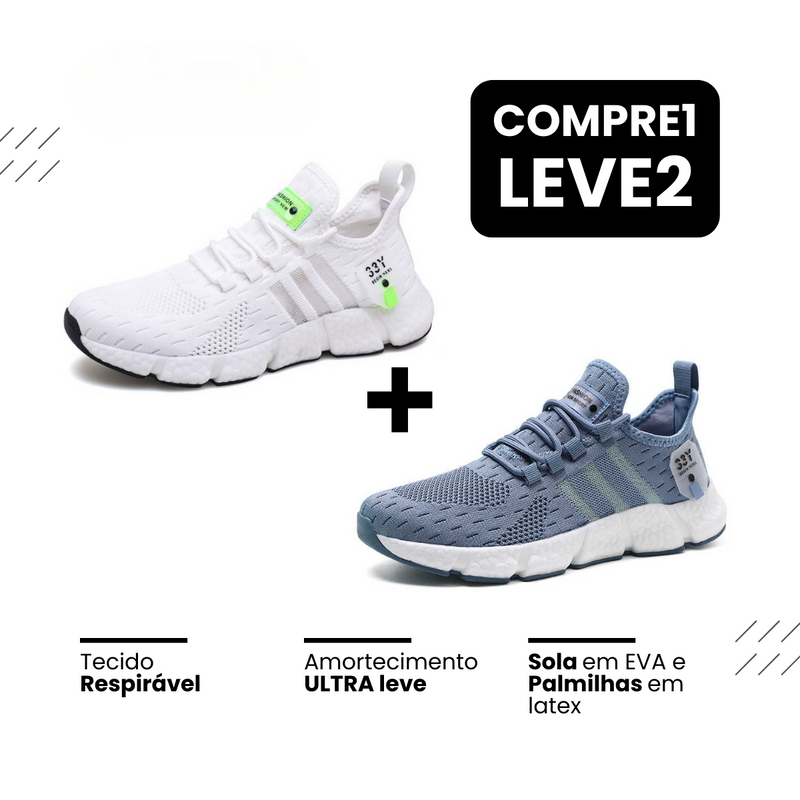 New Tênis Run®️ - Respirável e Ultra Resistente (COMPRE 1 LEVE 2)