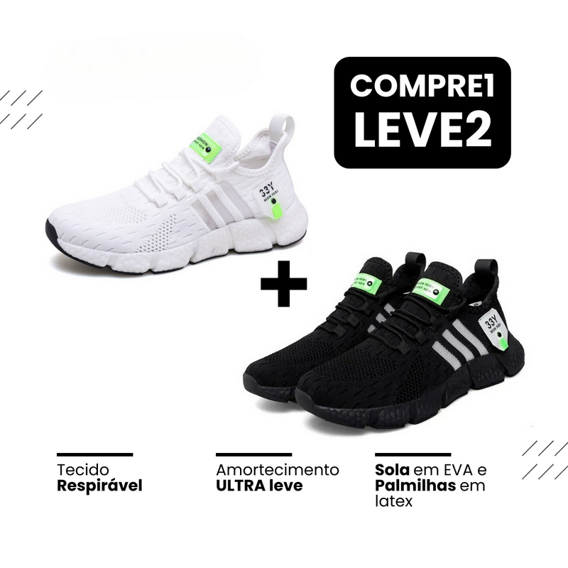 New Tênis Run®️ - Respirável e Ultra Resistente (COMPRE 1 LEVE 2)